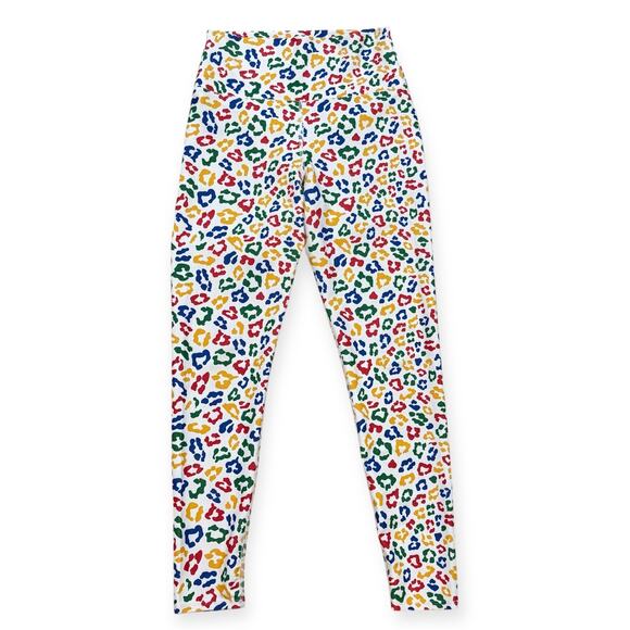 Beach Riot L Ayla High-Rise Legging Primary Leopard Workout Gym Crop Yoga Ribbed - Picture 2 of 16